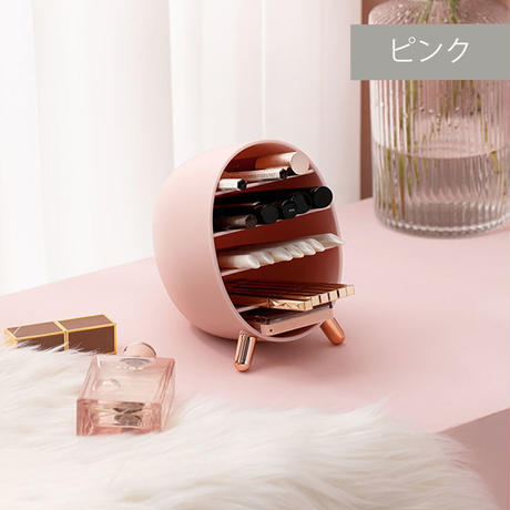 ラウンド型メイクアップボックス