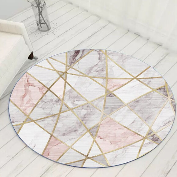 ゴールドラインアクセントサークルラグ(100cm〜120cm)